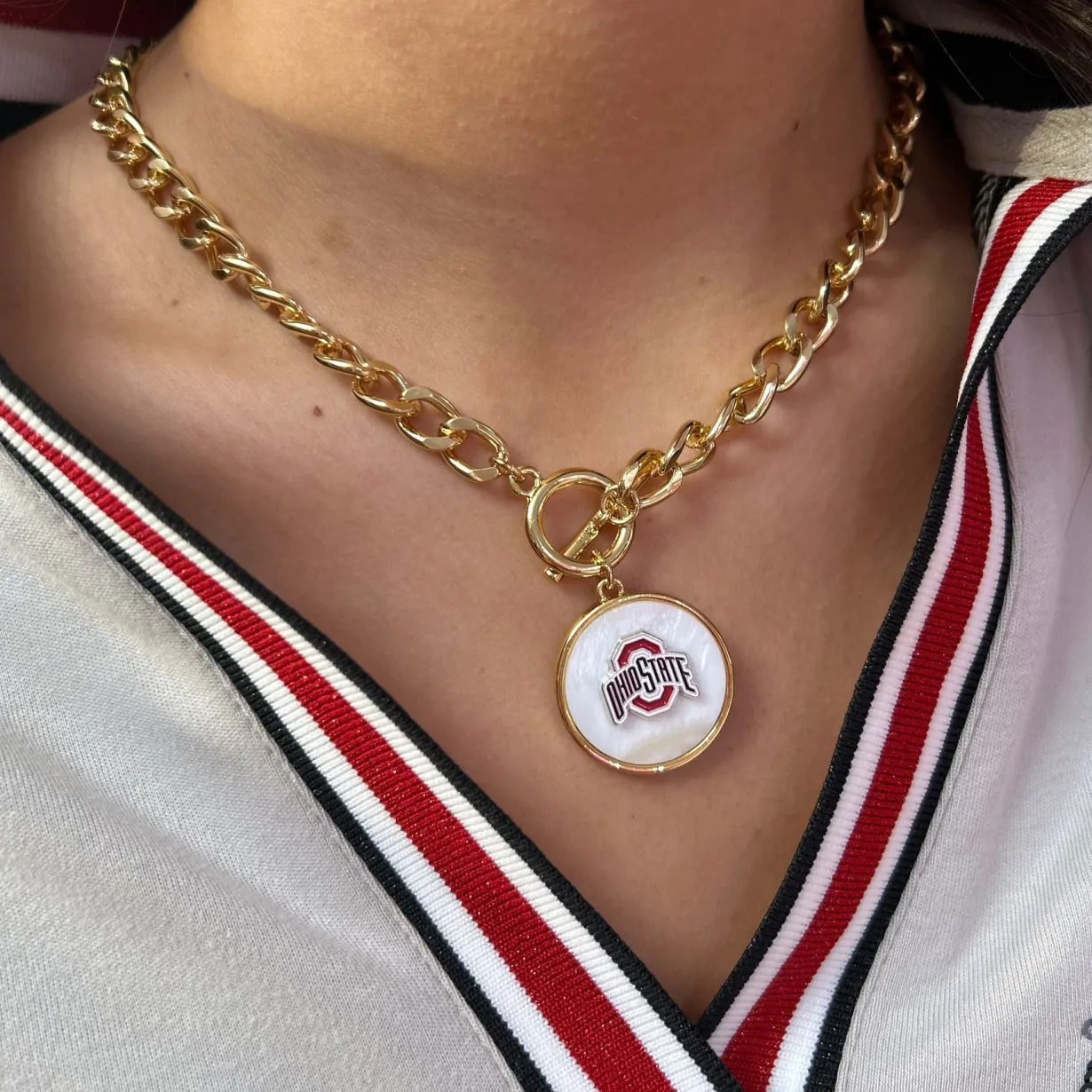 ohio_state_logo_necklace_1.webp Ohio State Logo Necklace-Brianna Cannon Outlet