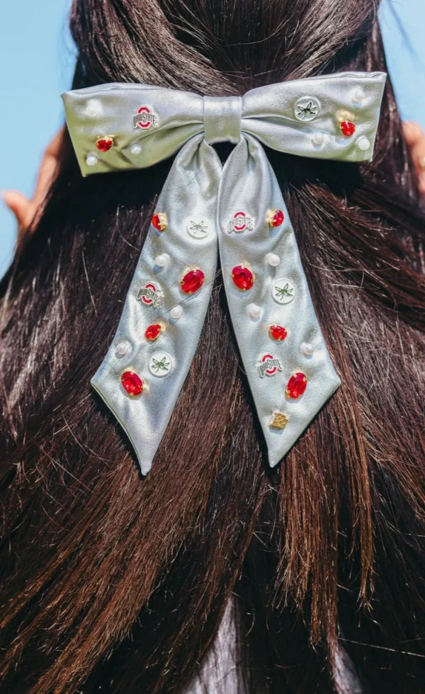 Ohio State Silver Bow Barrette-Brianna Cannon Hot