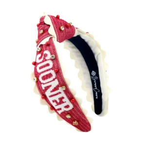 Oklahoma Child Size BOOMER SOONER Cross Stitch Headband-Brianna Cannon Clearance