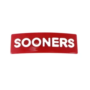 Oklahoma Crimson SOONERS Rectangle Barrette Clip-Brianna Cannon New