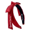 Oklahoma Crimson Thin Embroidered Ribbon Bow Headband-Brianna Cannon New