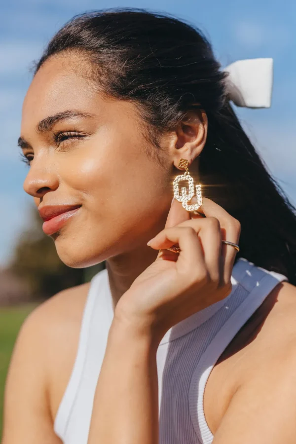Oklahoma Gold Logo Earring with BC Logo-Brianna Cannon New