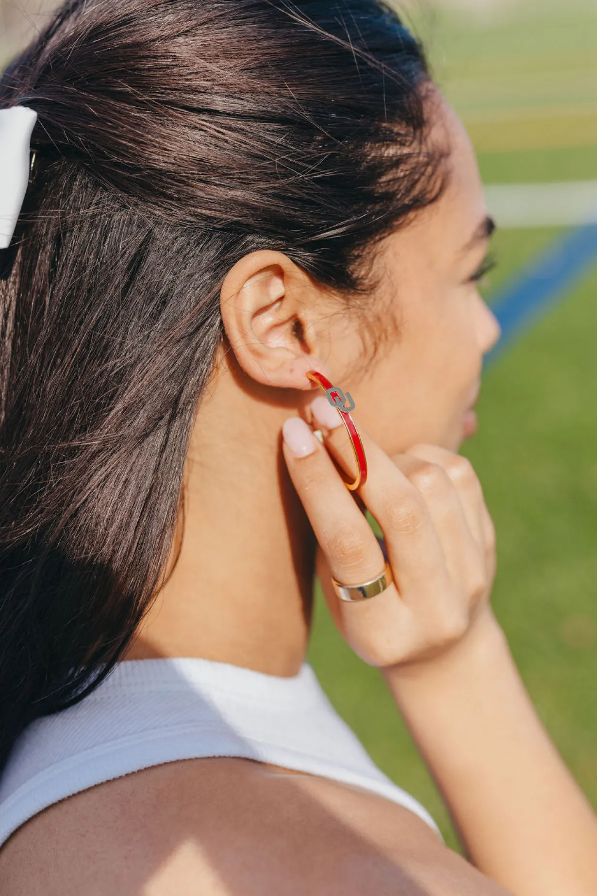 oklahoma_logo_hoop_earrin_1.webp Oklahoma Logo Hoop Earrings-Brianna Cannon Outlet