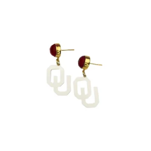 Oklahoma Mini White Earrings-Brianna Cannon Clearance