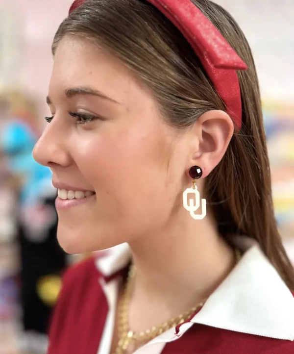 Oklahoma Mini White Earrings-Brianna Cannon Clearance