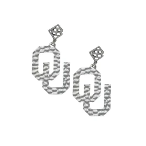 Oklahoma Silver Logo Earring with BC Logo-Brianna Cannon Hot