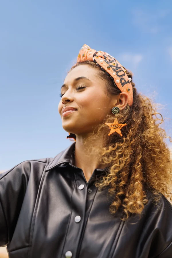 Oklahoma State Adult Size POKES Cross Stitch Headband-Brianna Cannon Best
