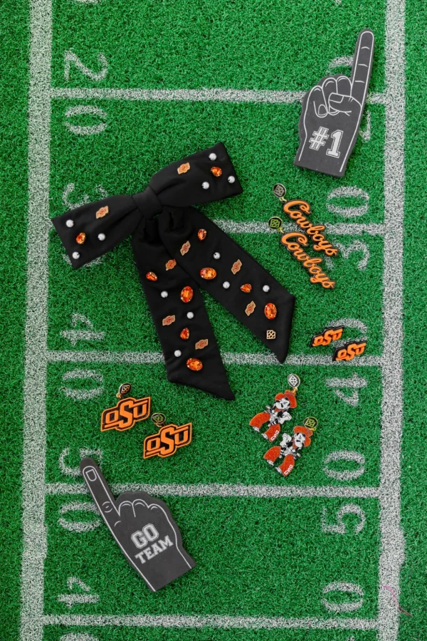 Oklahoma State Black Bow Barrette-Brianna Cannon Online