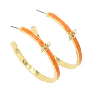 Oklahoma State Logo Hoop Earrings-Brianna Cannon Discount
