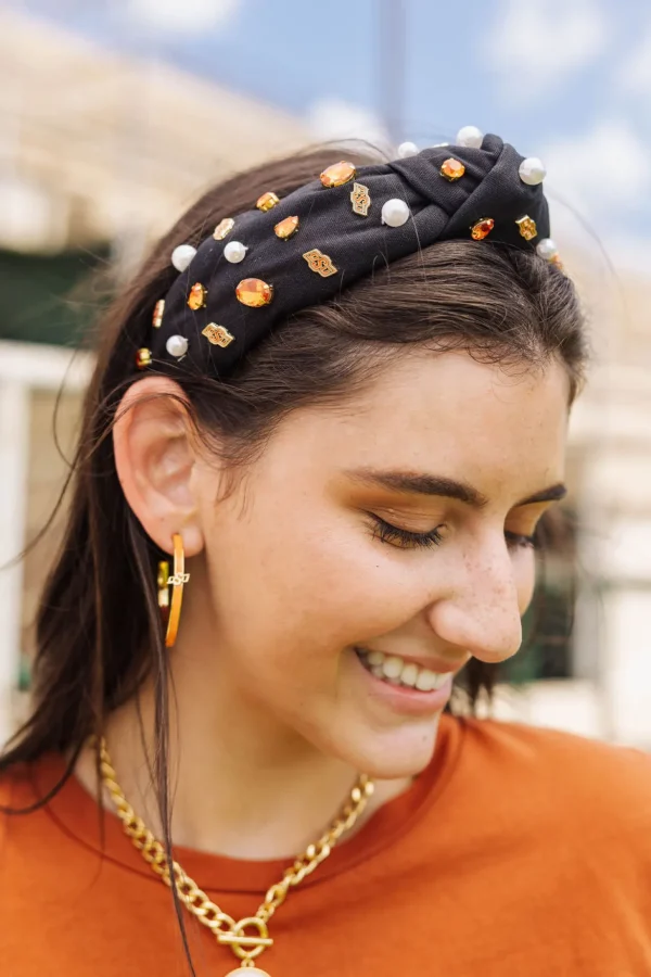 Oklahoma State Logo Hoop Earrings-Brianna Cannon Discount