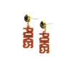 Oklahoma State Mini Orange Glitter POKES Earrings-Brianna Cannon Discount