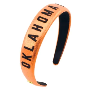 Oklahoma State Orange Thin Embroidered Headband-Brianna Cannon Sale