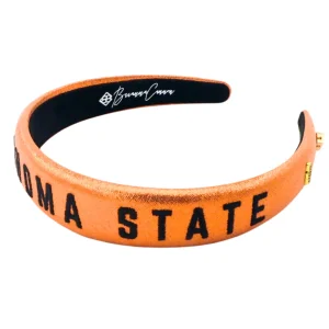 Oklahoma State Orange Thin Embroidered Headband-Brianna Cannon Sale