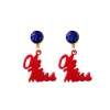 Ole Miss Mini Red Logo Earrings-Brianna Cannon New