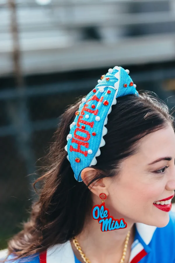 Ole Miss Adult Size HOTTY TODDY Cross Stitch Headband-Brianna Cannon Sale