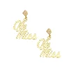 Ole Miss Gold Logo Earring with BC Logo-Brianna Cannon Hot