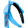 Ole Miss Powder Blue Ole Miss Thin Embroidered Ribbon Bow Headband-Brianna Cannon Clearance