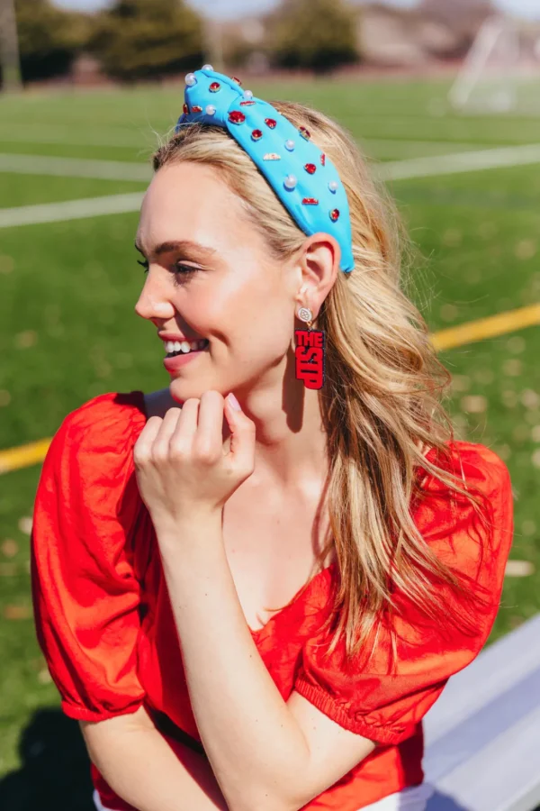 Ole Miss Powder Blue Ole Miss Logo Headband-Brianna Cannon Clearance