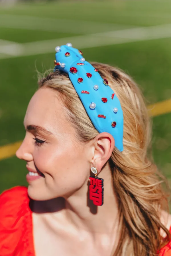 Ole Miss Powder Blue Ole Miss Logo Headband-Brianna Cannon Clearance