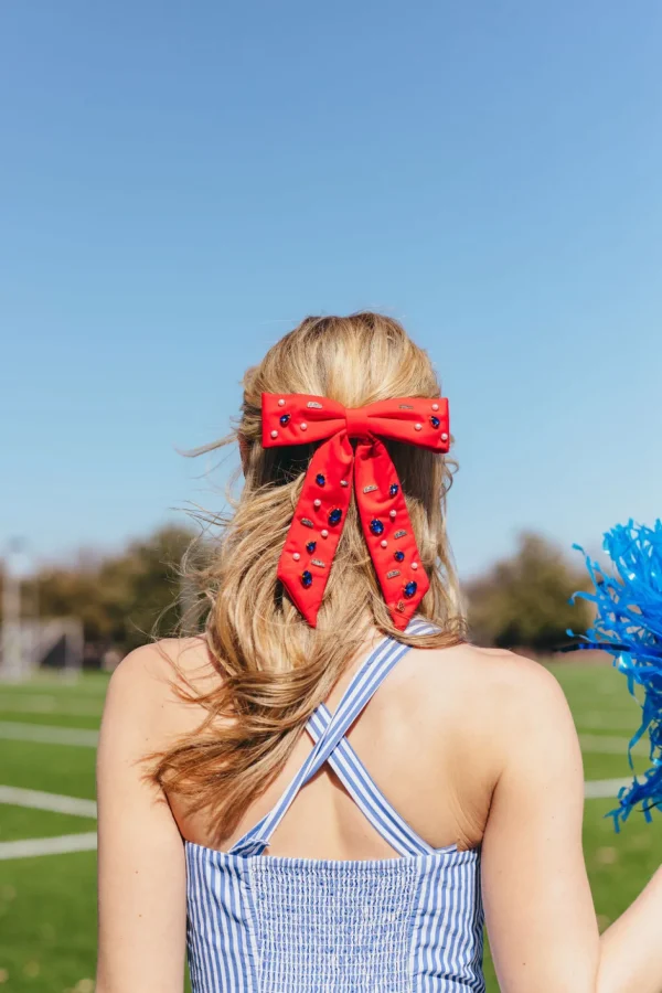 Ole Miss Red Bow Barrette-Brianna Cannon Discount
