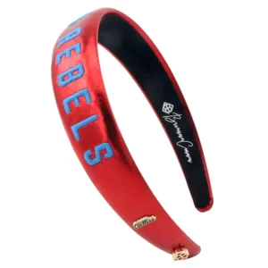 Ole Miss Red Thin Embroidered Headband-Brianna Cannon Clearance