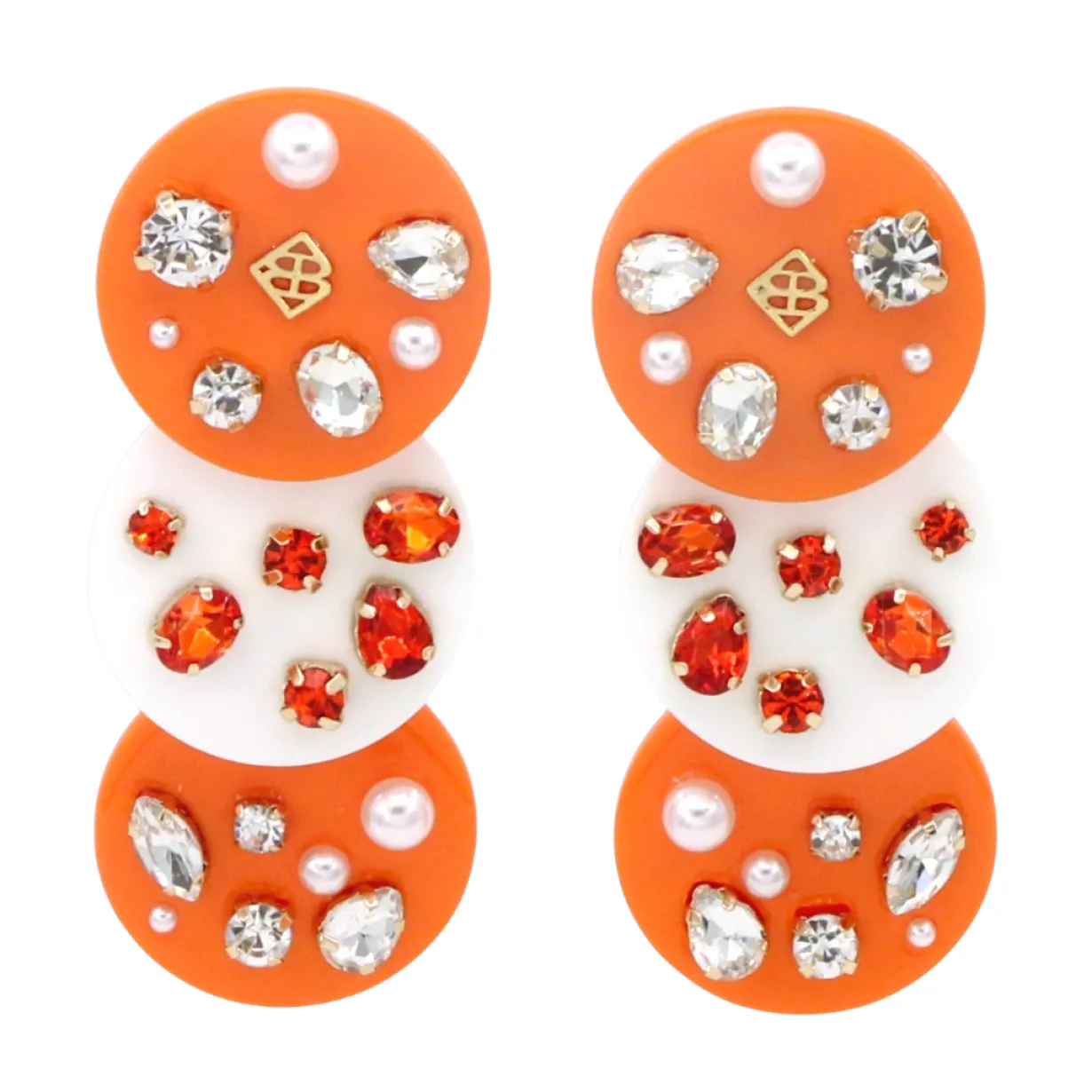 orange_and_white_triple_d_0.webp Orange and White Triple Dot Earrings-Brianna Cannon Fashion