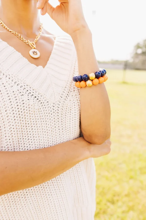 Orange Beaded Brianna Bracelet-Brianna Cannon Best