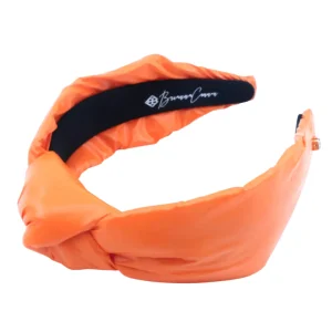 Orange Puff Knotted Headband-Brianna Cannon Best