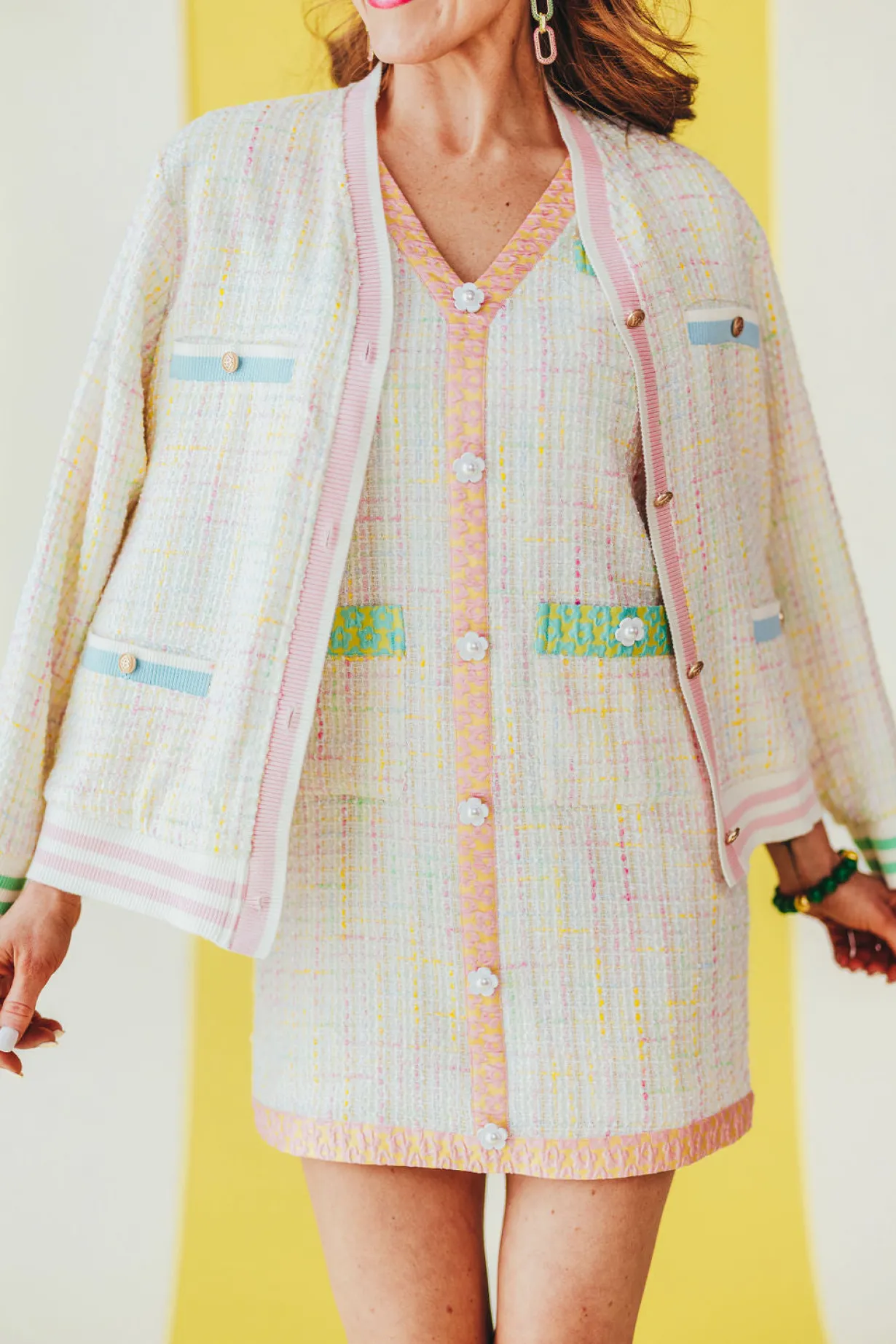 pastel_tweed_dress_with_f_0.webp Pastel Tweed Dress with Floral Trim-Brianna Cannon Discount