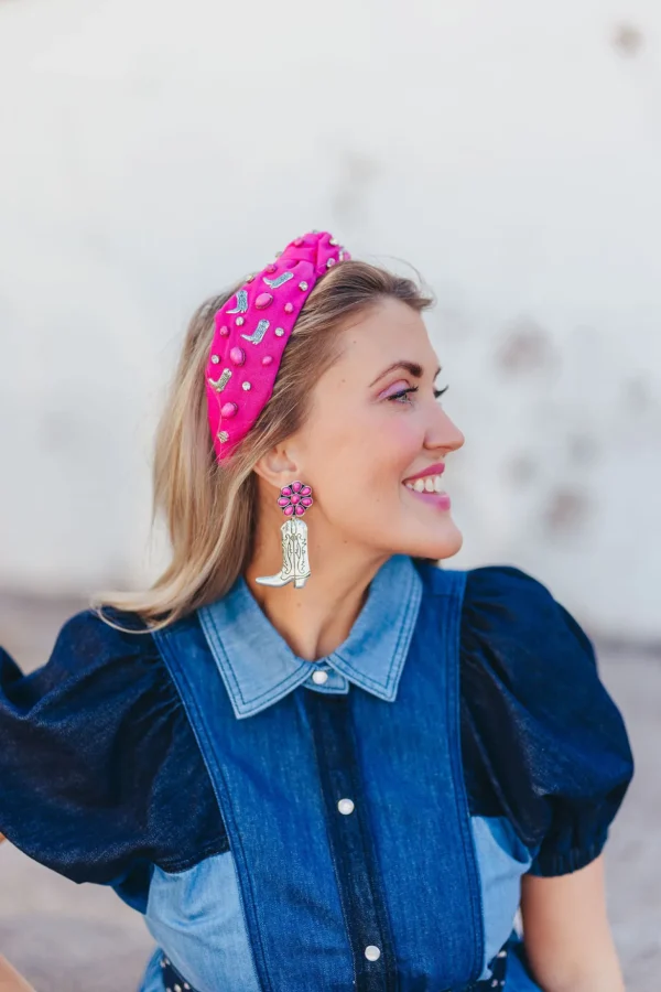 Patchwork Denim Dress with Belt-Brianna Cannon Online