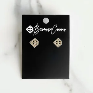 Pavé Logo Studs-Brianna Cannon Online