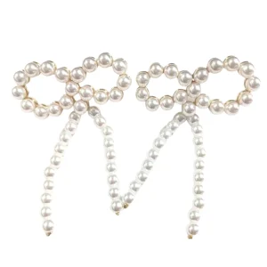 Pearl Bow Earrings-Brianna Cannon Hot