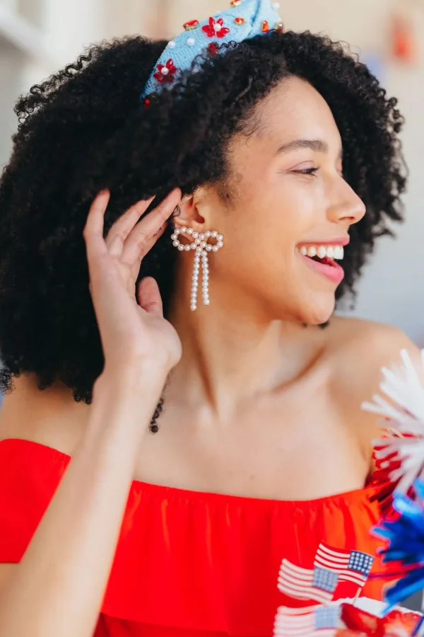 Pearl Bow Earrings-Brianna Cannon Hot