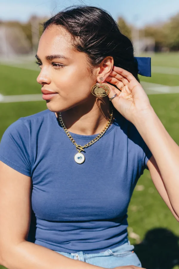 Penn State Gold Logo Earring with BC Logo-Brianna Cannon Hot