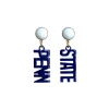 Penn State Mini Navy Earrings-Brianna Cannon Fashion