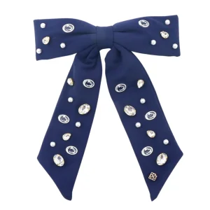 Penn State Navy Bow Barrette-Brianna Cannon Clearance