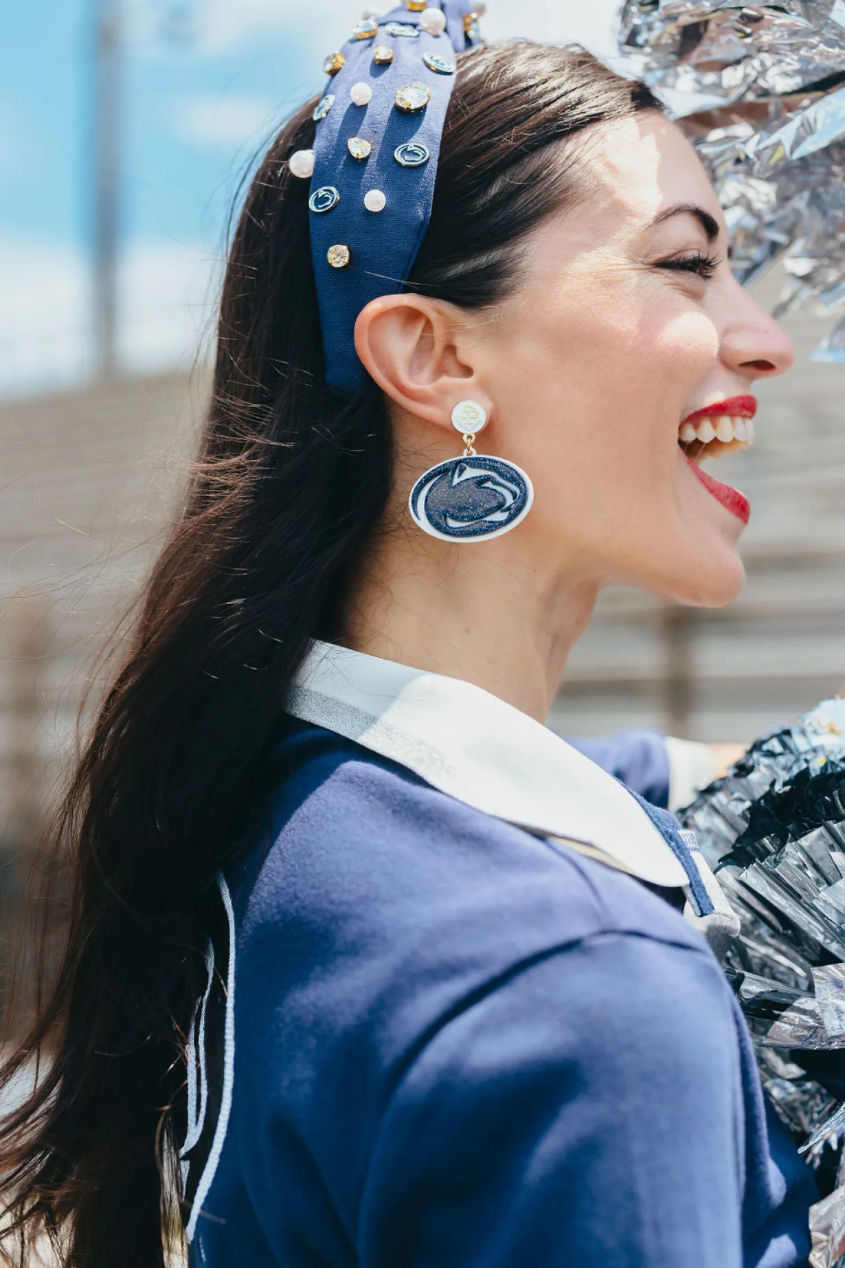 penn_state_navy_glitter_n_1.webp Penn State Navy Glitter Nittany Lions Logo Earrings-Brianna Cannon Clearance