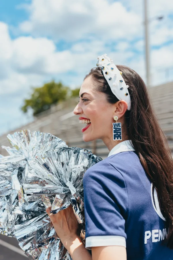 Penn State Navy WE ARE Earrings-Brianna Cannon Online