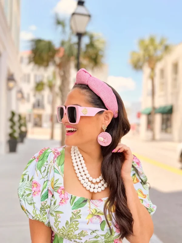 Perfect Pink BC Square Sunglasses with Polarized Lenses-Brianna Cannon Fashion