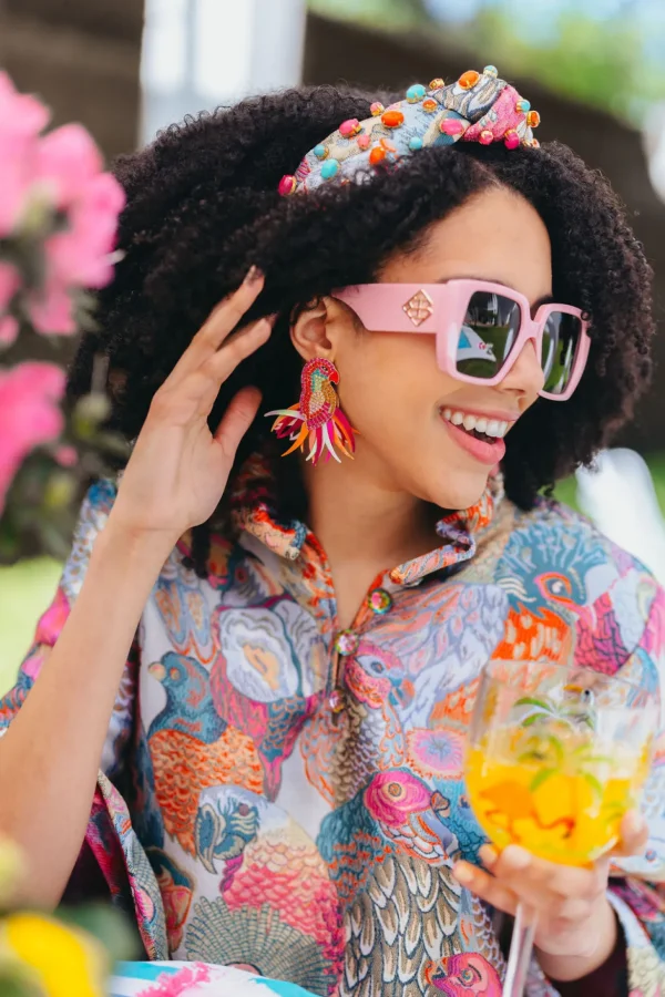 Perfect Pink BC Square Sunglasses with Polarized Lenses-Brianna Cannon Fashion