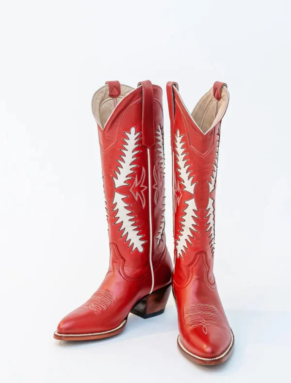 Petite Paloma Finnley Boot - Red/Bone-Brianna Cannon New