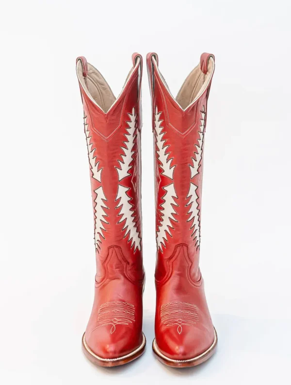 Petite Paloma Finnley Boot - Red/Bone-Brianna Cannon New