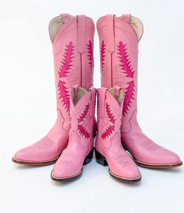Petite Paloma Little Miss Finnley Boot (Child Size)- Pink/Hot Pink-Brianna Cannon New