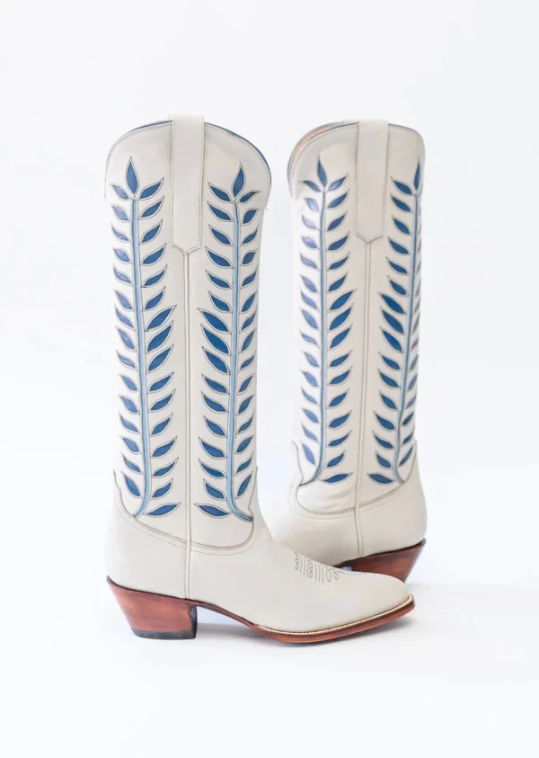 Petite Paloma Rory Boot - Bone/Blue-Brianna Cannon Clearance