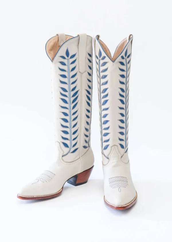 Petite Paloma Rory Boot - Bone/Blue-Brianna Cannon Clearance