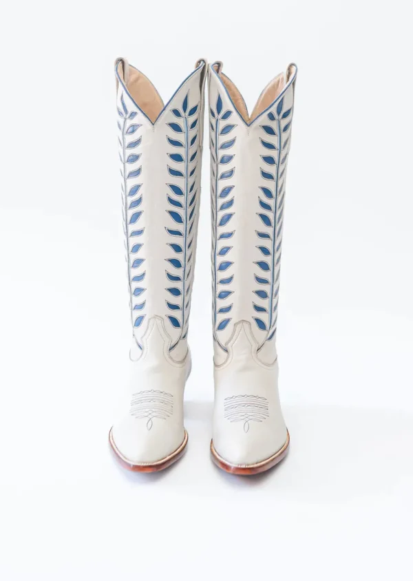 Petite Paloma Rory Boot - Bone/Blue-Brianna Cannon Clearance