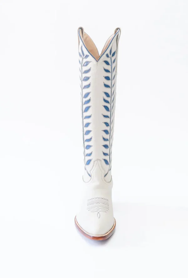 Petite Paloma Rory Boot - Bone/Blue-Brianna Cannon Clearance