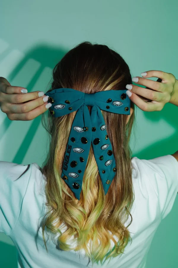 Philadelphia Eagles Bow Barrette-Brianna Cannon Outlet