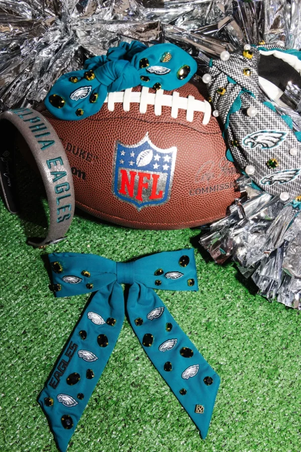 Philadelphia Eagles Bow Barrette-Brianna Cannon Outlet