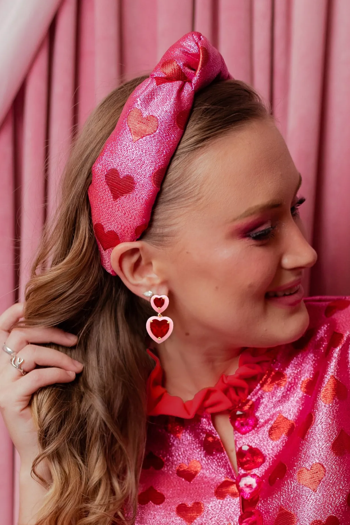 pink_and_red_crystal_doub_1.webp Pink and Red Crystal Double Drop Earring-Brianna Cannon Hot